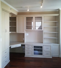 Custom shelves and storage in Home Office