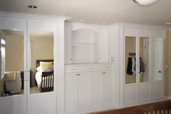 Beautiful built-in bedroom storage cabinets