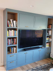 Custom Entertainment Center and Bookcase